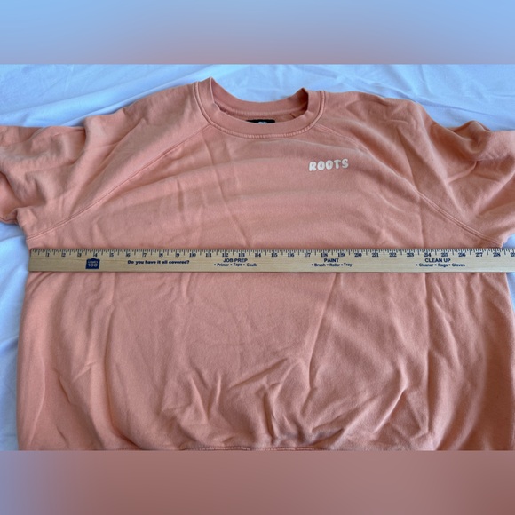 ROOTS Crewneck Sweatshirt Men XL light Orange 100% Organic Cotton Comfy Soft - Picture 7 of 7